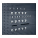 Assortiment de porte-outils 32-pcs.galvanisé p. panneaux perforés 15 crochet/7 s-1