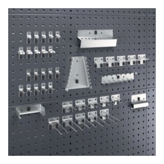 Assortiment de porte-outils BOTT 40-pcs. galvanisé p. panneaux perforés