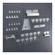 Assortiment de porte-outils BOTT 40-pcs. galvanisé p. panneaux perforés-1