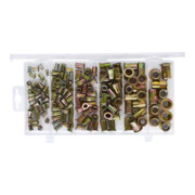 Assortiment de rivets filetes acier, M3x9mm-M10x21mm, 150 pcs.-5