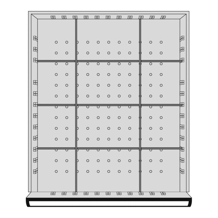 Assortiment de séparateurs Kraftwerk 50x459x539 mm, 12 compartiments