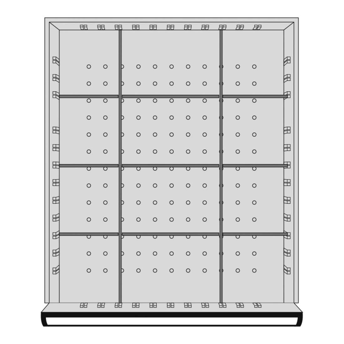Assortiment de séparateurs Kraftwerk 50x459x539 mm, 12 compartiments