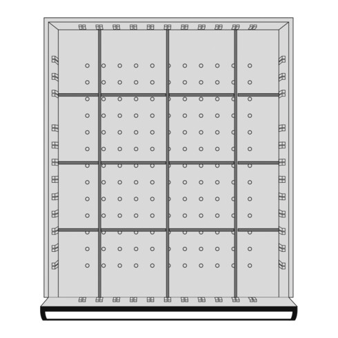 Assortiment de séparations Kraftwerk 100x459x539 mm, 16 compartiments