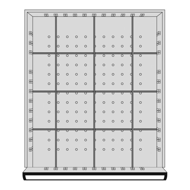 Assortiment de séparations Kraftwerk 100x459x539 mm, 16 compartiments