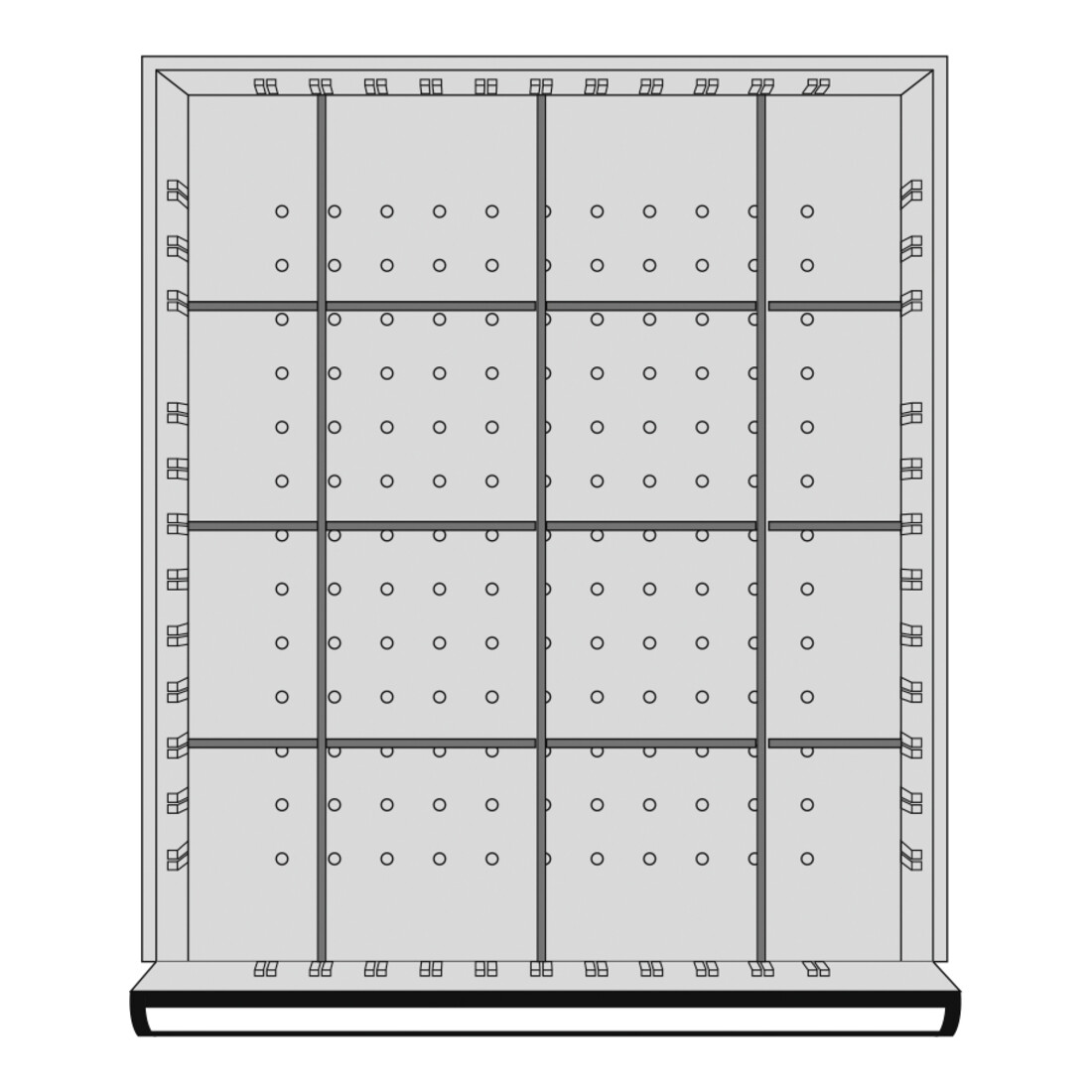 Assortiment de séparations Kraftwerk 100x459x539 mm, 16 compartiments