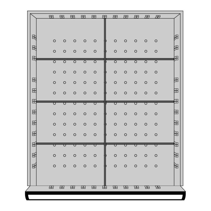 Assortiment de séparations Kraftwerk 100x459x539 mm, 8 compartiments