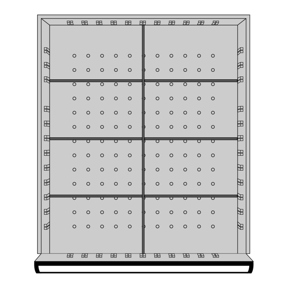 Assortiment de séparations Kraftwerk 100x459x539 mm, 8 compartiments