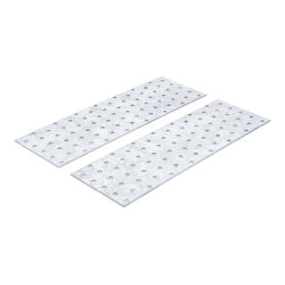 Assortiment de tôles d’acier perforées BGS Do it yourself, 300 x 100 x 2 mm, 2 pièces
