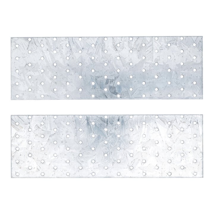 Assortiment de tôles d’acier perforées BGS Do it yourself, 300 x 100 x 2 mm, 2 pièces