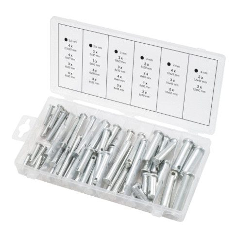 Assortiment d'écrous de sécurité, Ø 5-12mm, 21 dim. 60 pcs.