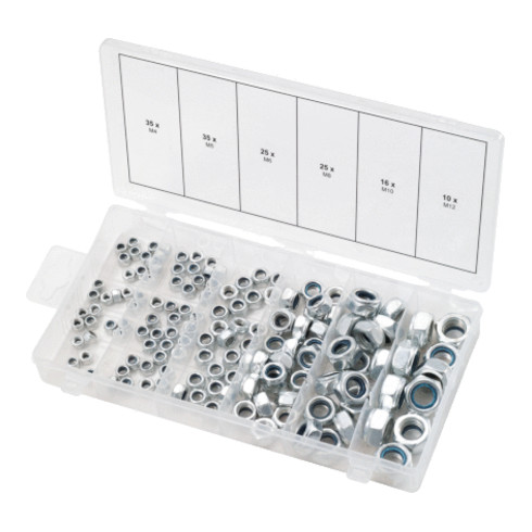 Assortiment d'écrous de sécurité KS Tools M4-12, 146 pcs.