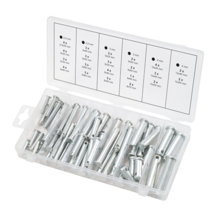 Assortiment d'écrous de sécurité, Ø 5-12mm, 21 dim. 60 pcs.