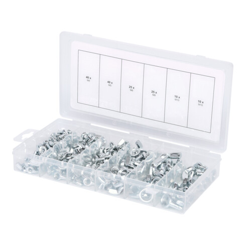 Assortiment d'écrous papillon, 150 pcs.