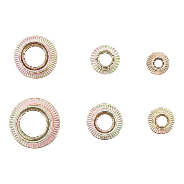 Assortiment d’écrous rivets acier galvanisé 150 pièces BGS