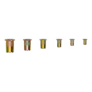 Assortiment d’écrous rivets acier galvanisé 150 pièces BGS-4