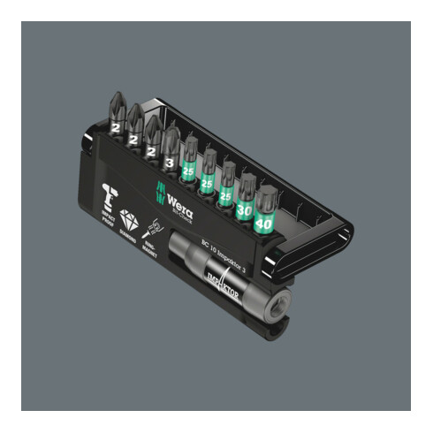 Assortiment d'embouts Bit-Check 10 Impaktor 1 10-pces PH/PZD/T/6pans porte-outil