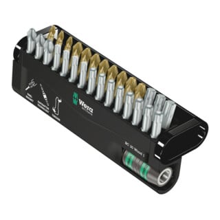 Assortiment d'embouts Bit-Check 30 Wood 1 30pcs. PH/PZD/TX Rapidaptor Dans embou