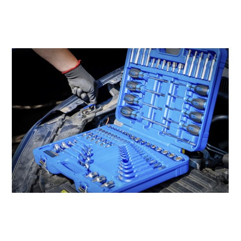 Assortiment d’outils 6,3 mm (1/4") + 12,5 mm (1/2") profil E/profil T (pour TX) 84 pièces BGS