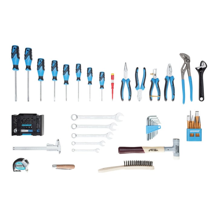Assortiment d'outils Gedore BASIC en coffret, 74 pièces