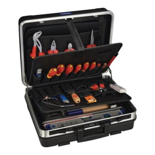 Assortiment d'outils iqs 46 pièces pour électricien avec DUSPOL ANALOG et DUTEST PRO