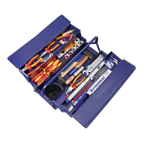 Assortiment d'outils pour électricien iqs dans mallette en plastique, 66 pièces