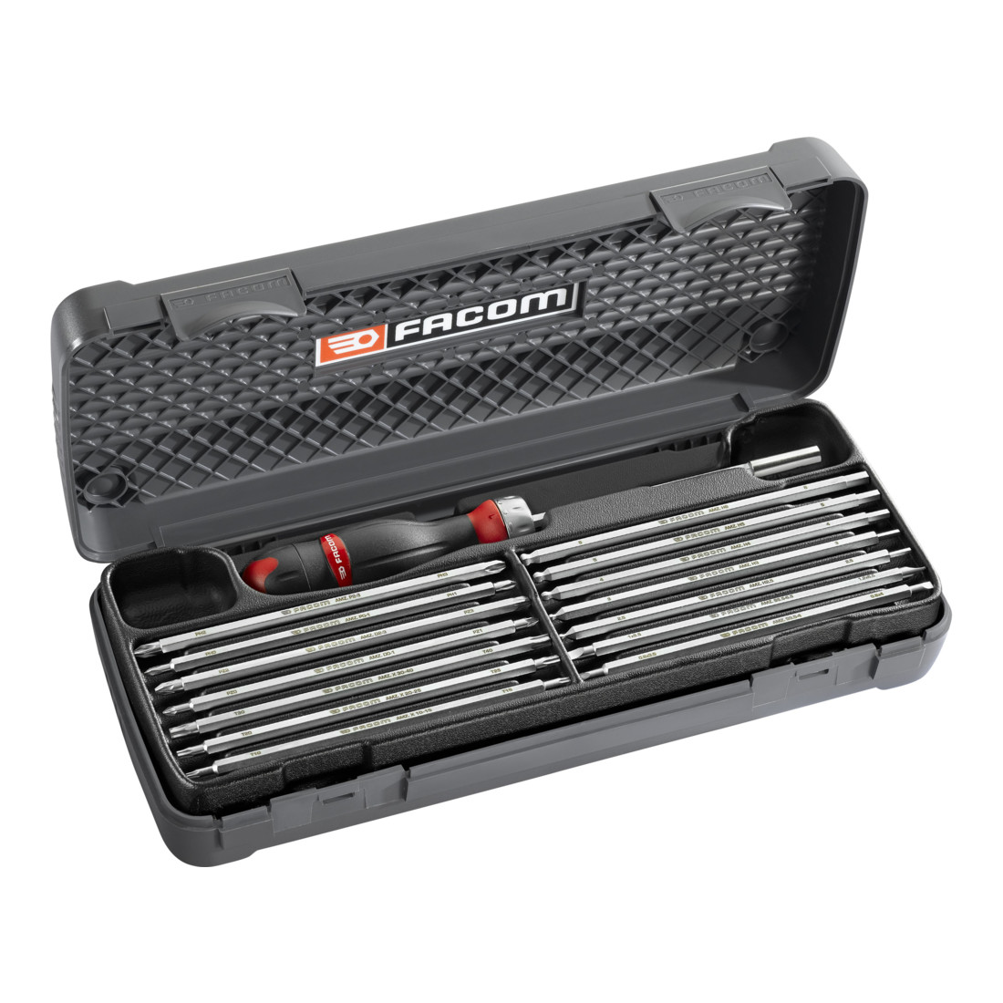 Assortiment Facom PROTWIST® - porte-lame, lames interchangeables étui plastique, 16 pcs.
