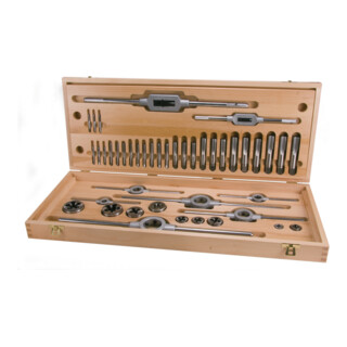 Assortiment tarauds + filières UNC HSS 44 pièces