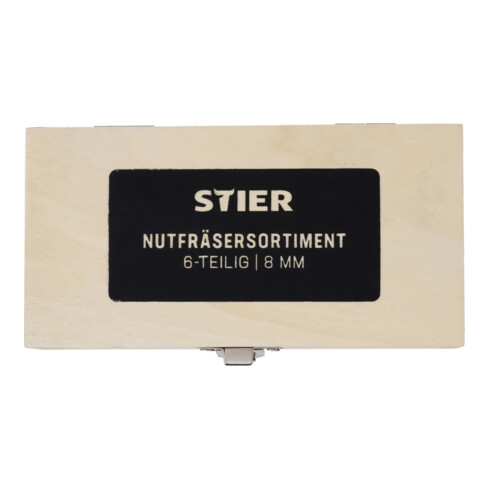 STIER Assortimento di frese per scanalature 6 pezzi 8 mm