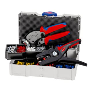 Assortiments de sertissage, Pour les embouts de câbles avec colliers en plastique Knipex