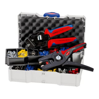 Assortiments de sertissage, Pour les embouts de câbles avec colliers en plastique Knipex