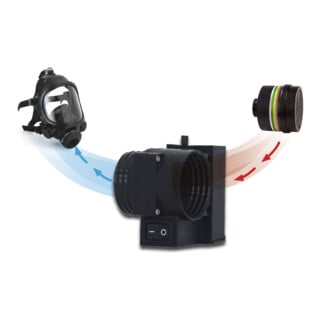 Atemhilfe AIRMATIC f.Voll-/Halbmasken u.Atemfilter m.Rundgewindeanschluss