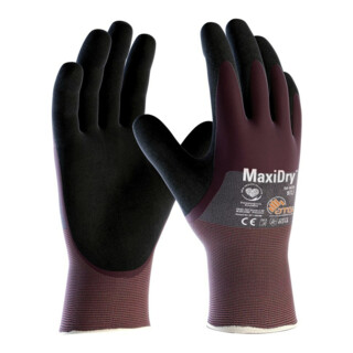 ATG Gants MaxiDry® 56-425 violet/noir Nyl.EN 388 EPI II