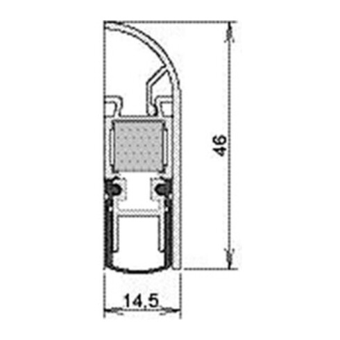 Athmer Absenkdichtung Schall-Ex® Applic A Ausl.1-s.L.1055mm Aluminium weiß