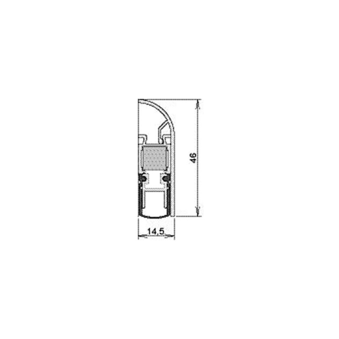 Athmer Absenkdichtung Schall-Ex® Applic A Ausl.1-s.L.1055mm Aluminium weiß