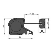 Athmer Fingerschutzprofil NR-30 L.1925mm BG schwarz silberf.-4