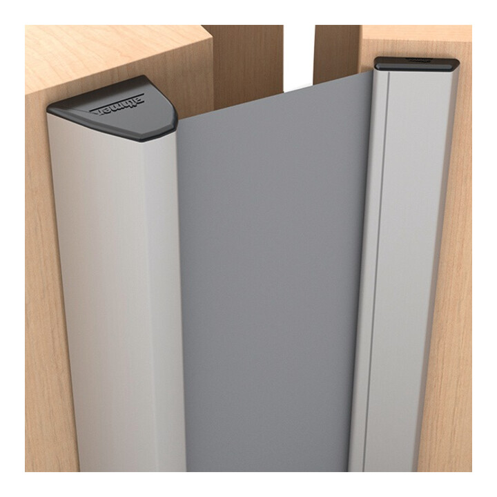 Athmer Fingerschutzprofil NR-32 UniSafe L.2000mm BG schwarz silberf.