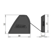 Athmer Fingerschutzprofil NR-32 UniSafe L.2000mm BG schwarz silberf.-5