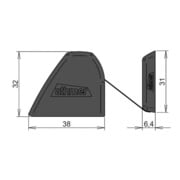 Athmer Fingerschutzprofil NR-32 UniSafe L.2000mm BG schwarz verkehrsweiß-5