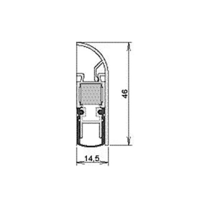Athmer Joint d’étanchéité Absenkdichtung Schall-Ex® Applic A sortie 1-s.L.1055mm aluminium blanc