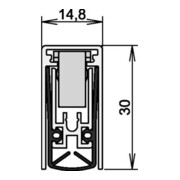 Athmer OHG Schall-Ex joint de porte L-15/30 WS No.1-880 déclenchement Aluminium 1 face
