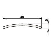 Athmer Türdichtung Niroschwelle 164 Nr. 3-107 L.1090mm VA ma geb.