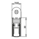 Athmer Türdichtung Schall-Ex DUO L-15 WS Nr. 1-382 Ausl.2-s.L.1208mm Aluminium silberf.