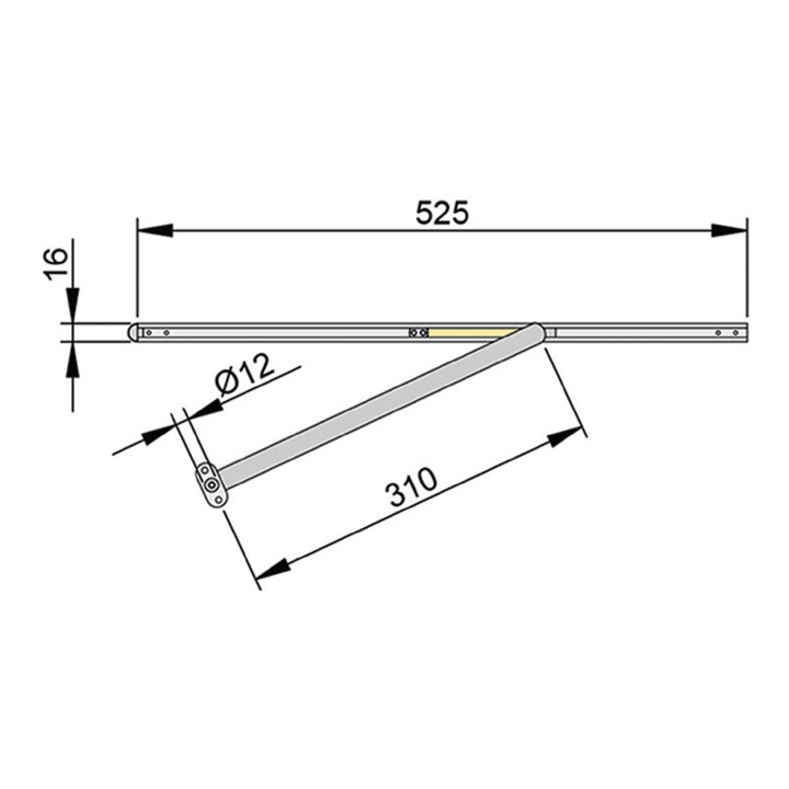 Athmer Türöffnungsbegrenzer Porti f.Türblatt-B.610-719mm Holz-und Metallzargen 120Grad