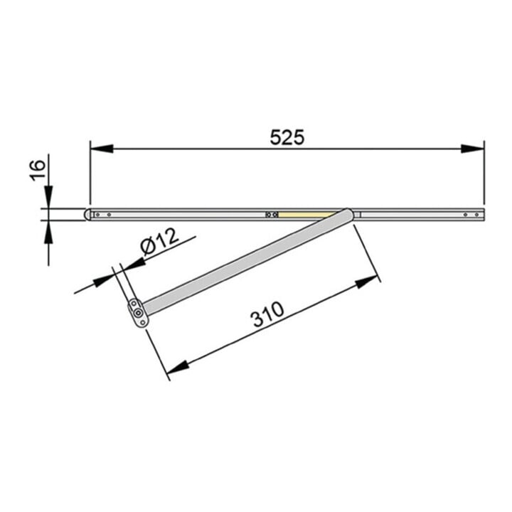 Athmer Türöffnungsbegrenzer Porti f.Türblatt-B.720-1110mm Holz-und Metallzargen 120Grad