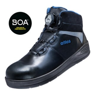 Atlas Chaussure de sécurité montante THERMOTECH 9800 BOA HI HRO, S3, W10, noir