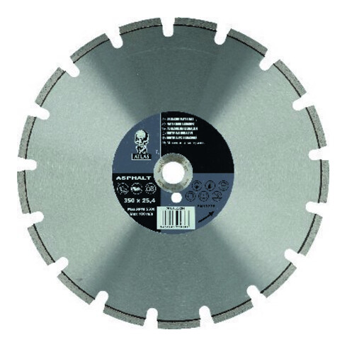 ATLAS Diamantblatt für FG, Asph. Asphalt,350x25,4