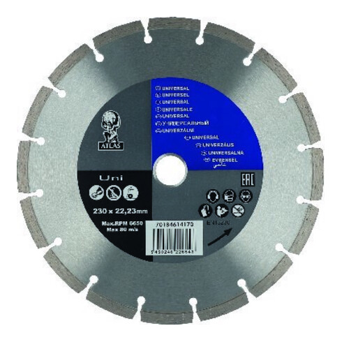ATLAS Disque diamanté pour WS Uni, 230 mm