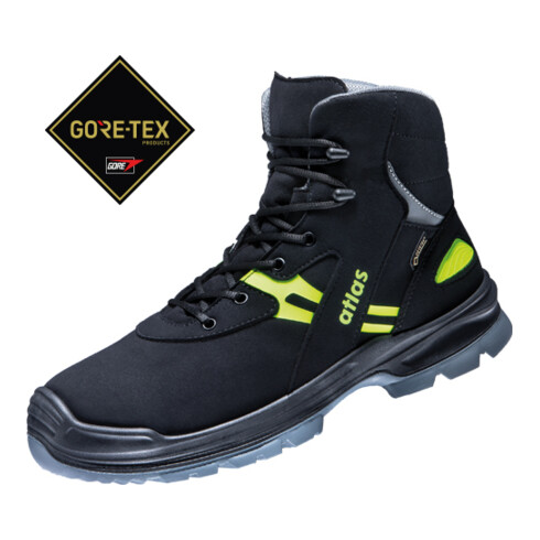 Atlas Scarpa di sicurezza alta alla caviglia GTX 8255 XP S3, larghezza 10 taglia 39
