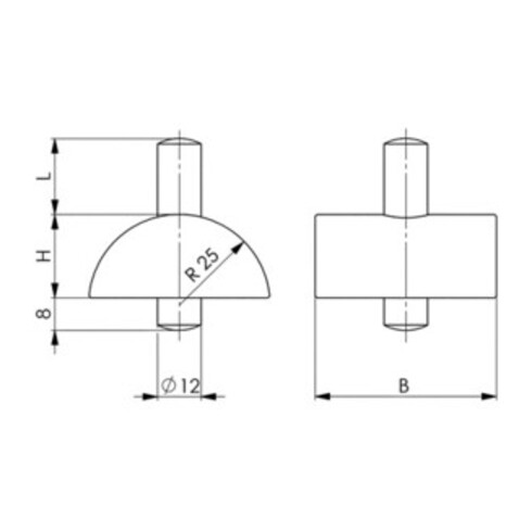 Attache de fixation AMF No.6444 H.23xB.50xL.19mm