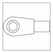 Attache mâle à cliquet pour bits 6408-1 ∙ Carré femelle 9 x 12 mm ∙ Hexagone creux 8 mm (5/16 pouce), Profil à 6 pans intérieurs HAZET-4